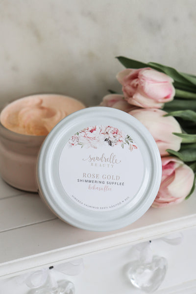 Sädelev kehasuflee "rose gold"