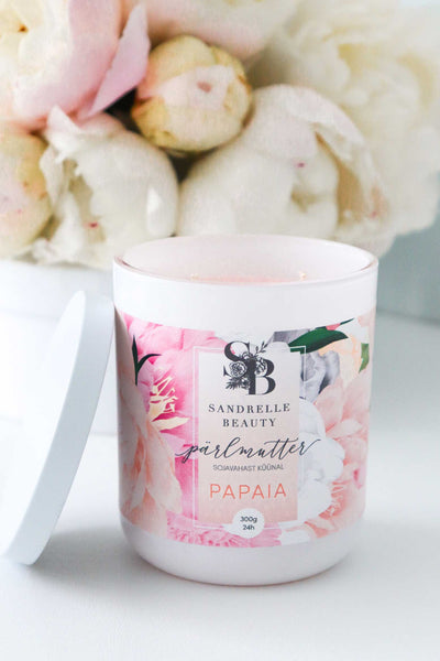 Kahe tahiga papaia & passion küünal