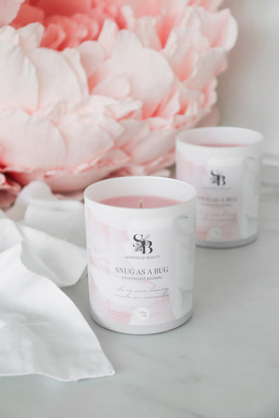 Sõnumiga küünal "Snug as a bug"