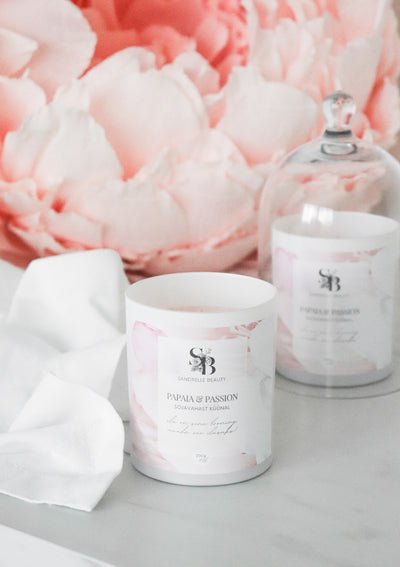 Sõnumiga küünal "Papaia & Passion"