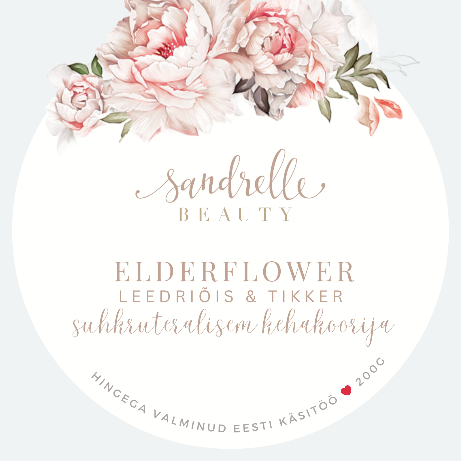 Suhkrutükikestega koorija "Elderflower"