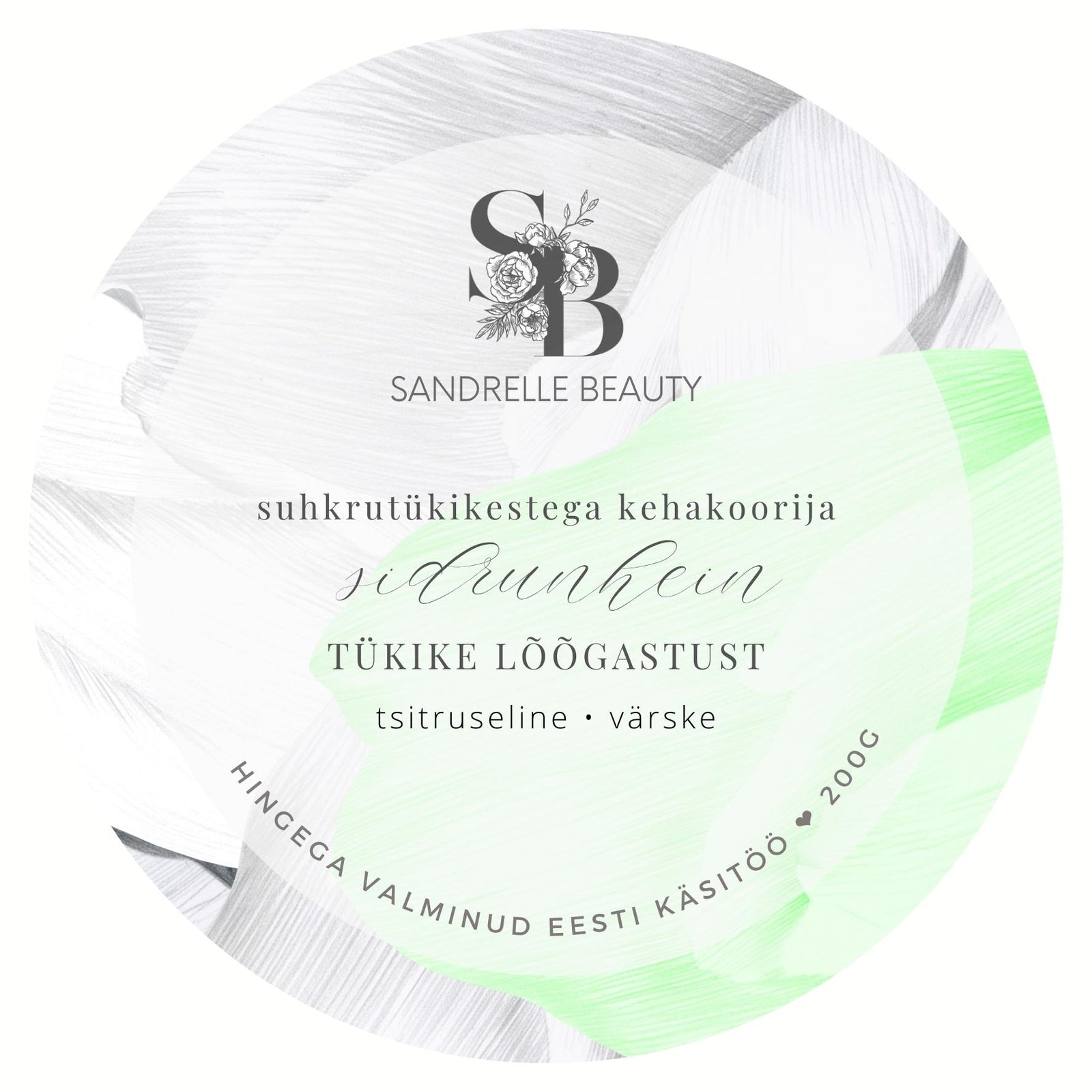 Suhkrutükikestega koorija "Sidrunhein"