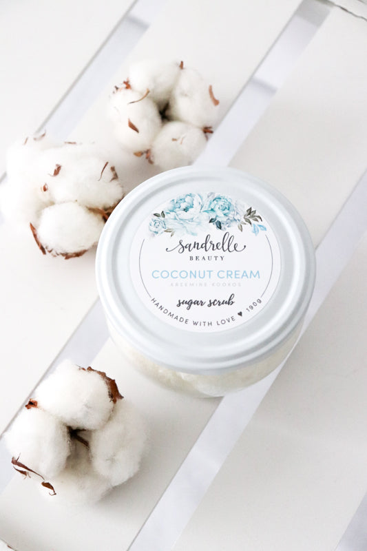 Suhkrutükikestega koorija "Kreemine kookos"