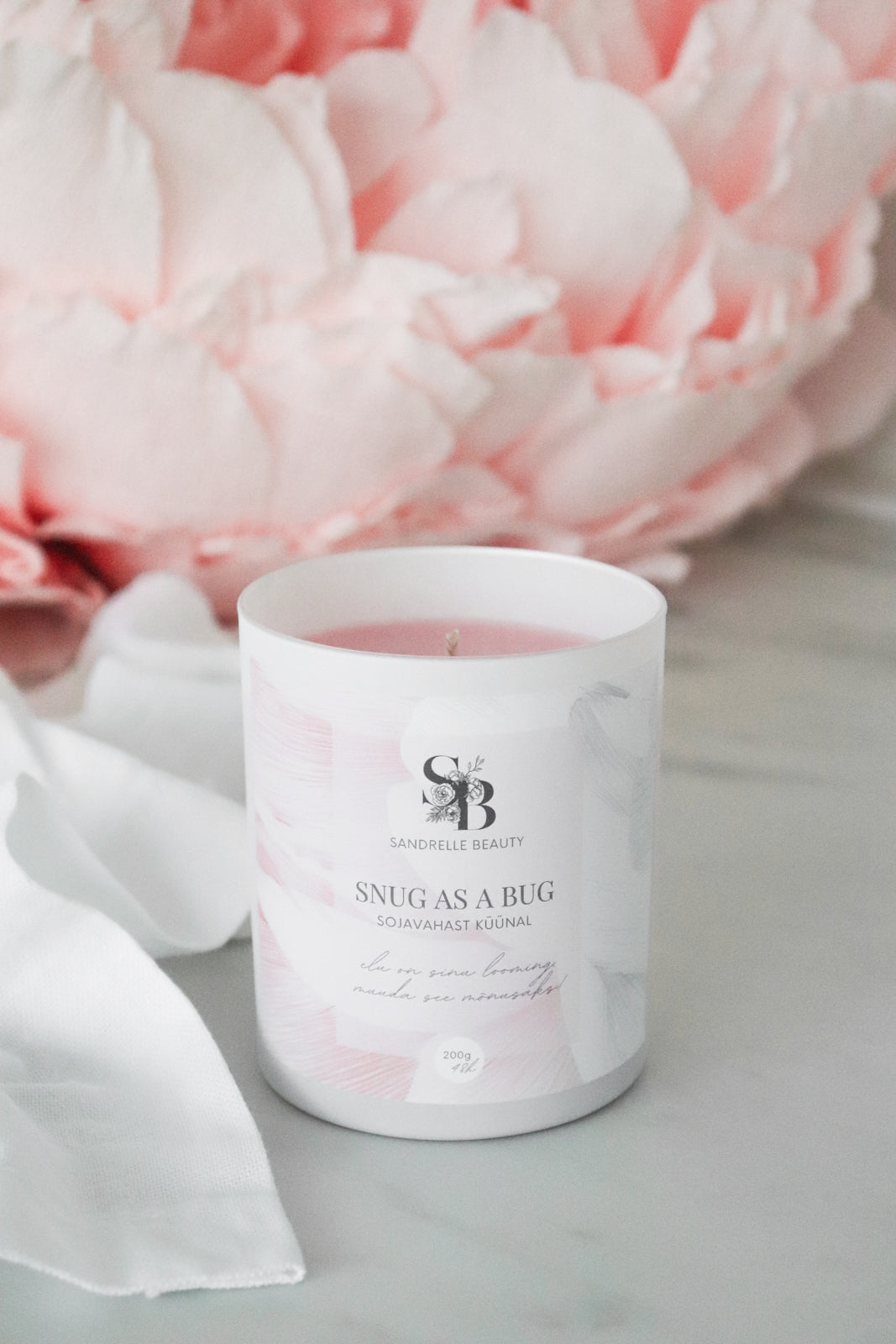 Sõnumiga küünal "Snug as a bug"