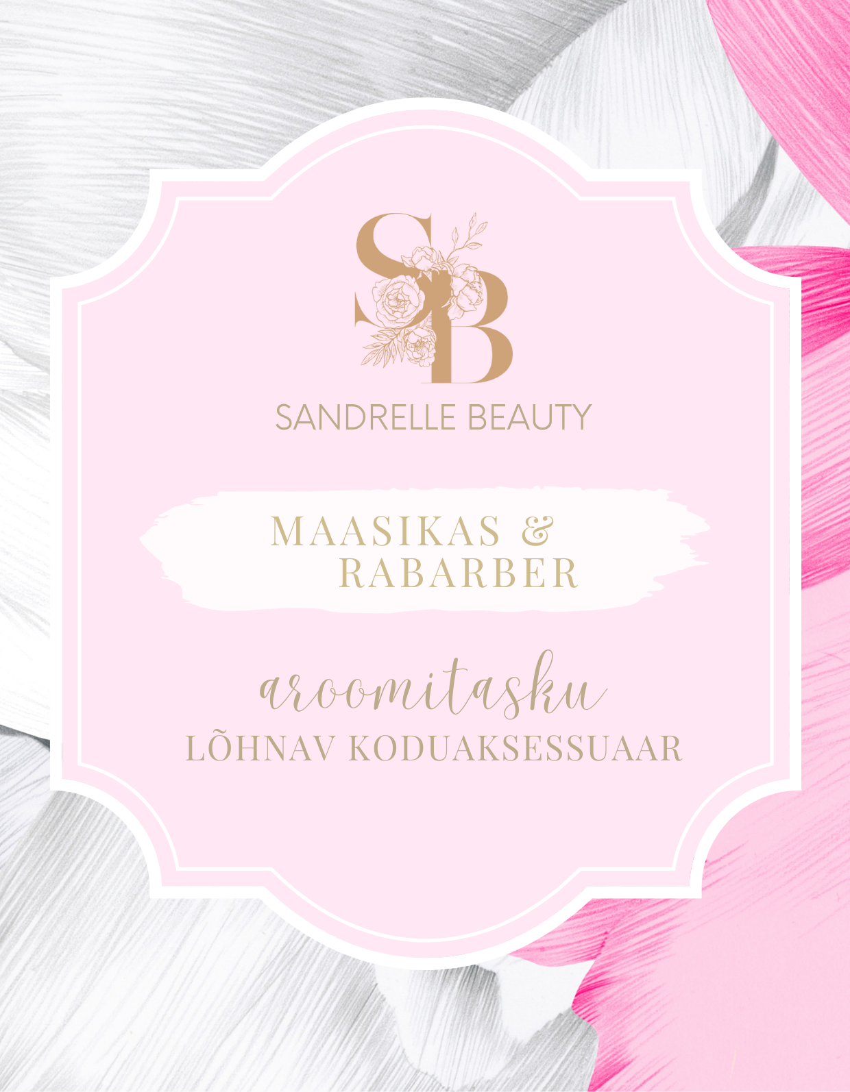 Aroomitasku "Maasikas & rabarber"