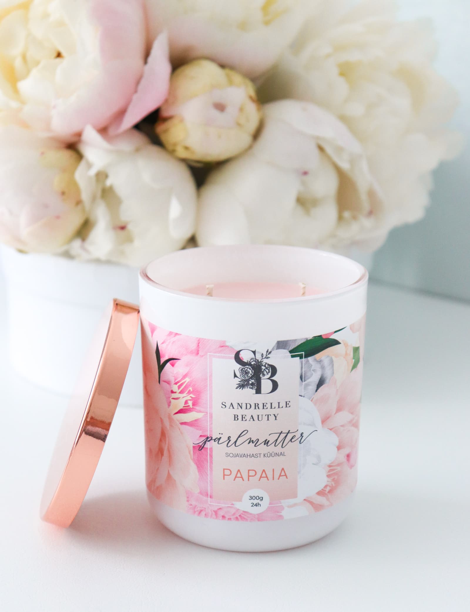 Kahe tahiga papaia & passion küünal