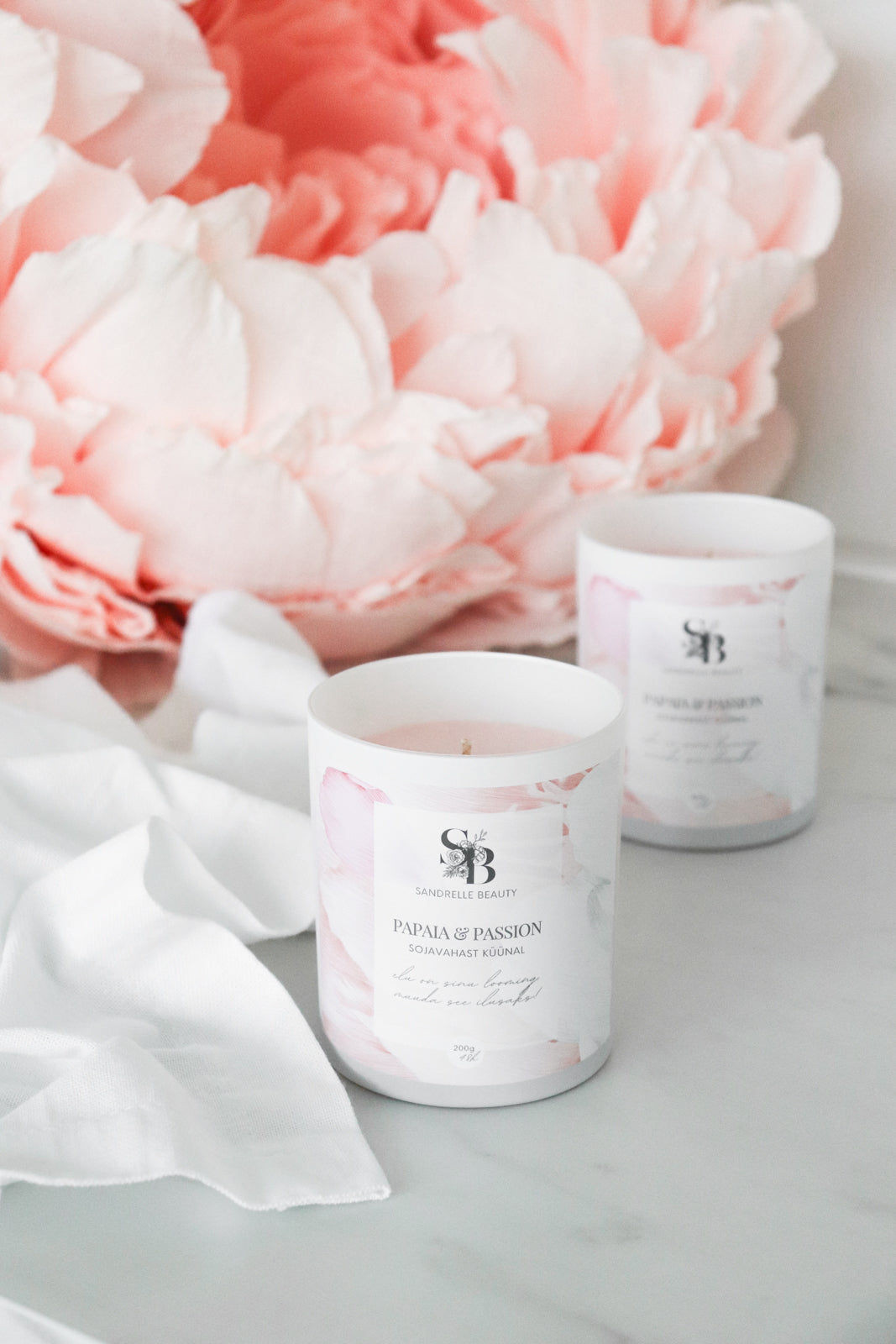 Sõnumiga küünal "Papaia & Passion"