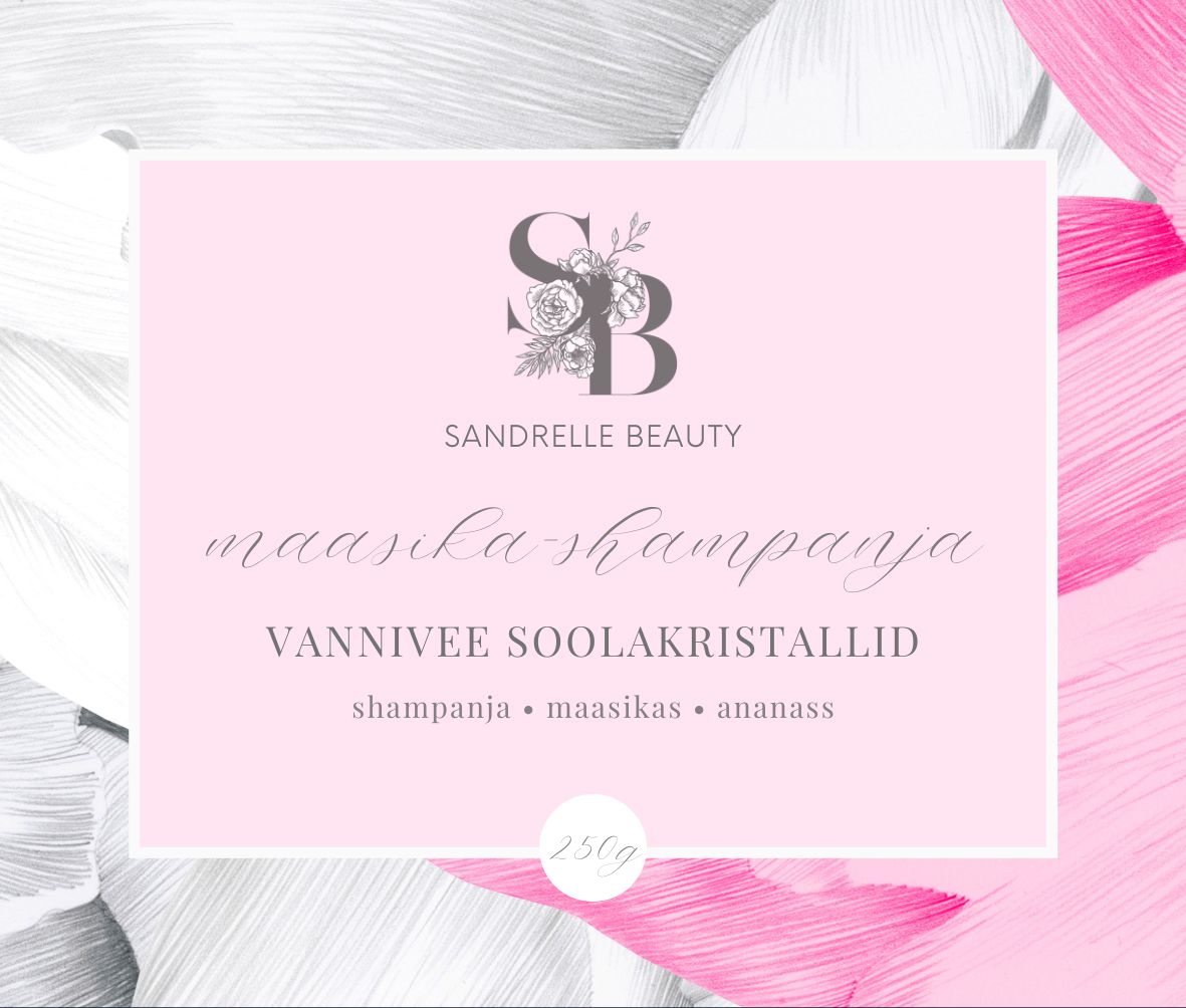 Vannivee soolakristallid "Maasika-shampanja"